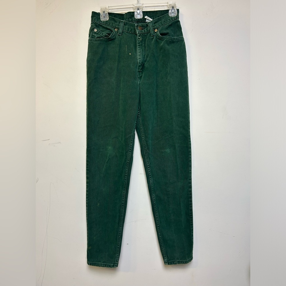 LEVI’S 912 Vtg 80s USA MADE Slim Fit Tapered Leg Orange tag Green Jeans tag 11 M